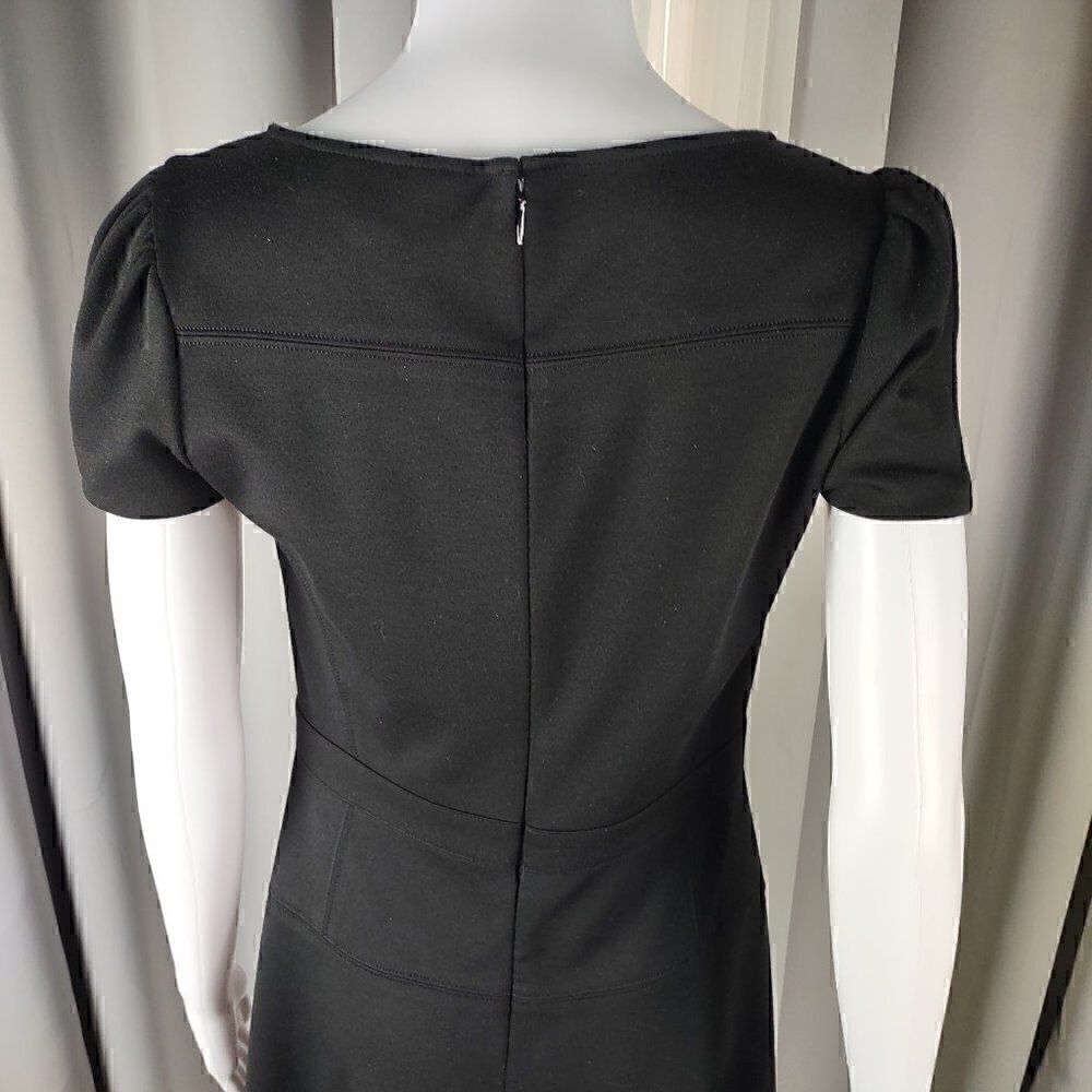 Ann Taylor Loft Women's A-line Black Midi Dress Size 2 - Picture 4 of 10